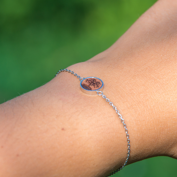 Armband Lebensbaum rhodiniert