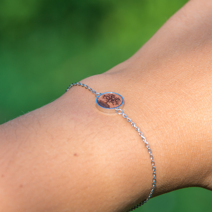 Armband Lebensbaum rhodiniert
