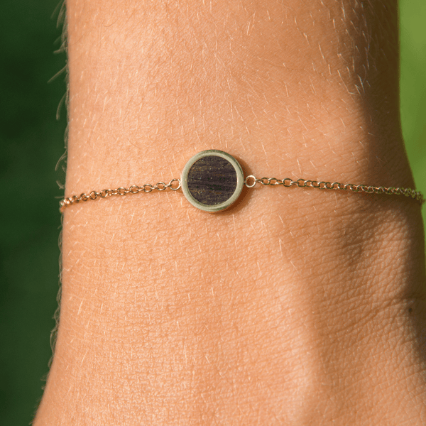 Aurelia Armband (Amaranth / Räuchereiche / Gold)