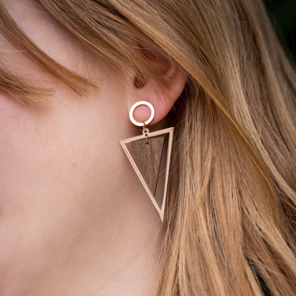 Waldstück Coris Ohrring Rosegold