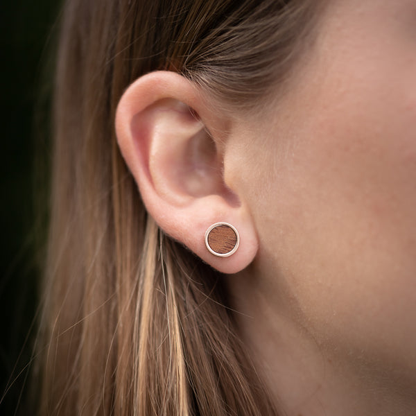 Rosea Ohrstecker (Kirsche / Räuchereiche / rose)